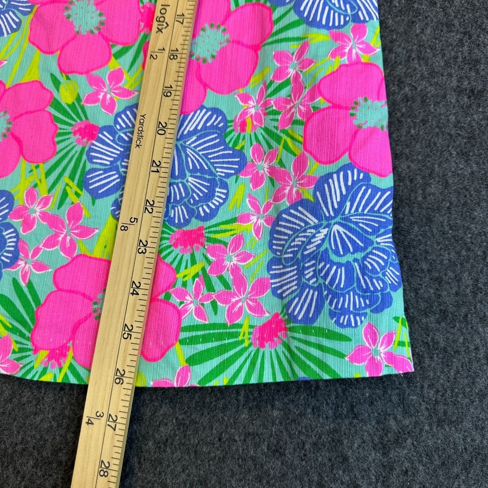 Tommy Bahama Girls Pink Blue Floral Cotton Pique Shift Dress Size 7 Tropical - Picture 6 of 15